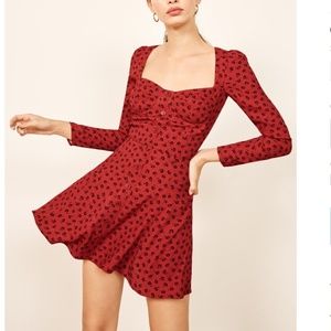 NWT REFORMATION Milla Fit & Flare Minidress, 8